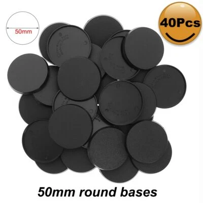 20pcs/40pcs/80pcs Round Bases 50mm Model Base Plastic For Mini Wargames MB750 - Image 1 of 4