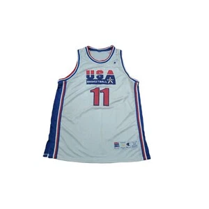 Champion USA Olympic Karl Malone Jersey Size 56/3XL White Stitched Jersey. - Picture 1 of 6