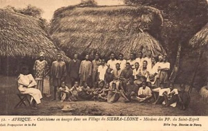 Sierra Leone - Katechismus in Bildern in einem Dorf - Missionen der Väter von t - Bild 1 von 2