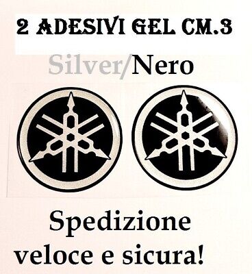 2 Adesivi 3M YAMAHA Diapason Cm.3 Resinati Morbidi Scritta Stemma Logo MOTO 3D  • 8.90€