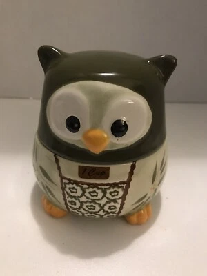 Temptations Green Owl Nesting Measuring Cup Set Ceramic ~ See Description - Image 1 of 4