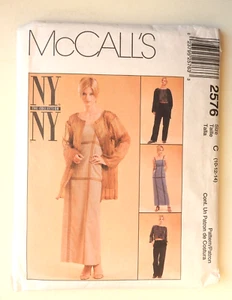 McCalls 2576 Schnittmuster Jacke Kleid Top Hose Gr. 10 12 14 UNGESCHNITTEN UNBENUTZT - Bild 1 von 2