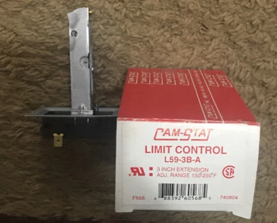 CAM - STAT Cam-Stat Furnace Limit Control L59-3B-A 3Inch ADJ. Range 150 250F (V)