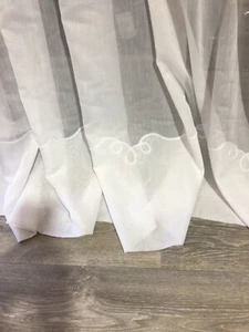 3 metres wide x 270 cm drop Cornelli Sheer -Empire -WHITE -Track or Pole ready - Picture 1 of 7