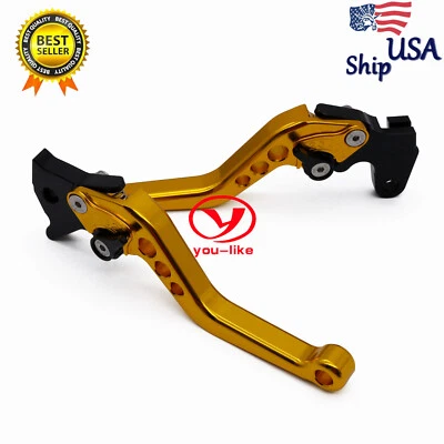 CNC Gold Short Brake Clutch Levers For Yamaha SMAX 155/S-MAX 155 2015 2016-2017 - Изображение 1 из 4