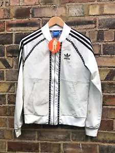 ADIDAS Womens Track Jacket Size 6 Zipper Cardigan Polyester Slim Fit Vintage - Picture 1 of 5