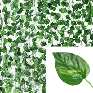 11M Artificial Plant Green Ivy Leaf Garland Fake Plant Creeper Hanging - Picture 1 of 16