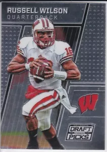 RUSSELL WILSON PRIZM TARJETA Wisconsin Badgers NCAA UNIVERSIDAD DRAFT SELECCIONES Fútbol - Imagen 1 de 2