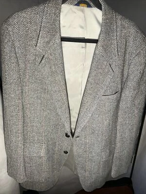 Винтажный Pendleton Virgin шерсти твид Sport пальто Blazer локоть нашивка размер 44 серый - Изображение 1 из 4