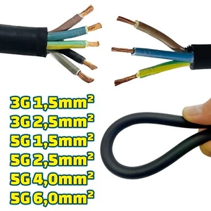 Gummikabel H07RN-F 3x1,5mm² 3x2,5mm² 5x1,5mm² 5x2,5mm² 5x4mm² 5x6mm² Meterware - Bild 1 von 8