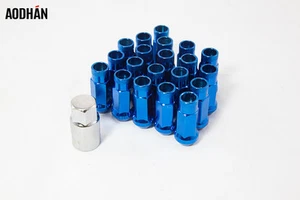 20" Aodhan XT51 RACING Blue 12X1.5 EXTENDED Wheel Tuner Steel Lug Nuts - Picture 1 of 2