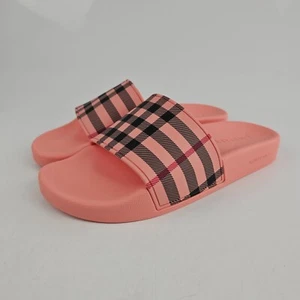 BURBERRY Furley Women's Pink Slide Sandals New - Picture 1 of 10