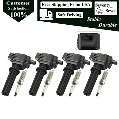 4pcs Ignition Coil and Spark Plug For Edge Focus Taurus EcoSport Ford L4 2.0L - Image 1 of 4