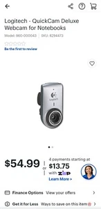 Logitech QuickCam Deluxe für Notebooks (960-000043), Neu in OVP - Bild 1 von 11