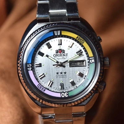 Reloj Japón Orient KING DIVER Reloj Automático KD 21 JOYAS Original Esfera Plateada Foto 1 de 4