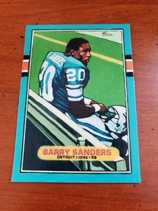 Football Art Card Print of Barry Sanders, 87 Rookie - Picture 1 of 2