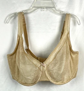 Neu ohne Etikett NEU Cacique ungefütterter Bügel-BH volle Abdeckung Spitze Überzug beige 38I - Bild 1 von 2