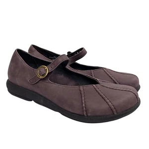Dansko braune bequeme Mary Jane-Schuhe aus Nubukleder mit runder Spitze Größe 41 US 10,5 11 - Bild 1 von 12