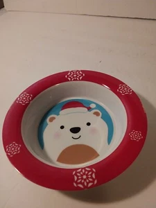 Kids Plastic Christmas Polar Bear Bowl - Picture 1 of 5