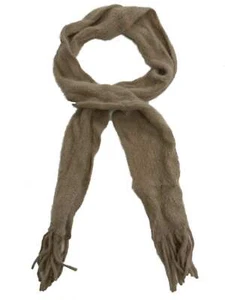 Womens Camel Angora Fringe Scarf - Picture 1 of 1