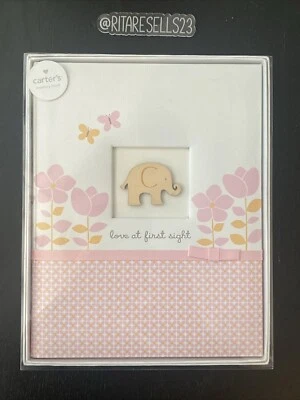 2012 Carter’s 5 Year Baby Memory Book “Love At First Sight” Pink Elephant NEW - Изображение 1 из 4