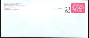 US. U621. Love. Size 23: 9 1/2" x 4 1/8". Plain Addressed, USPS Sample. MNH. - Picture 1 of 3