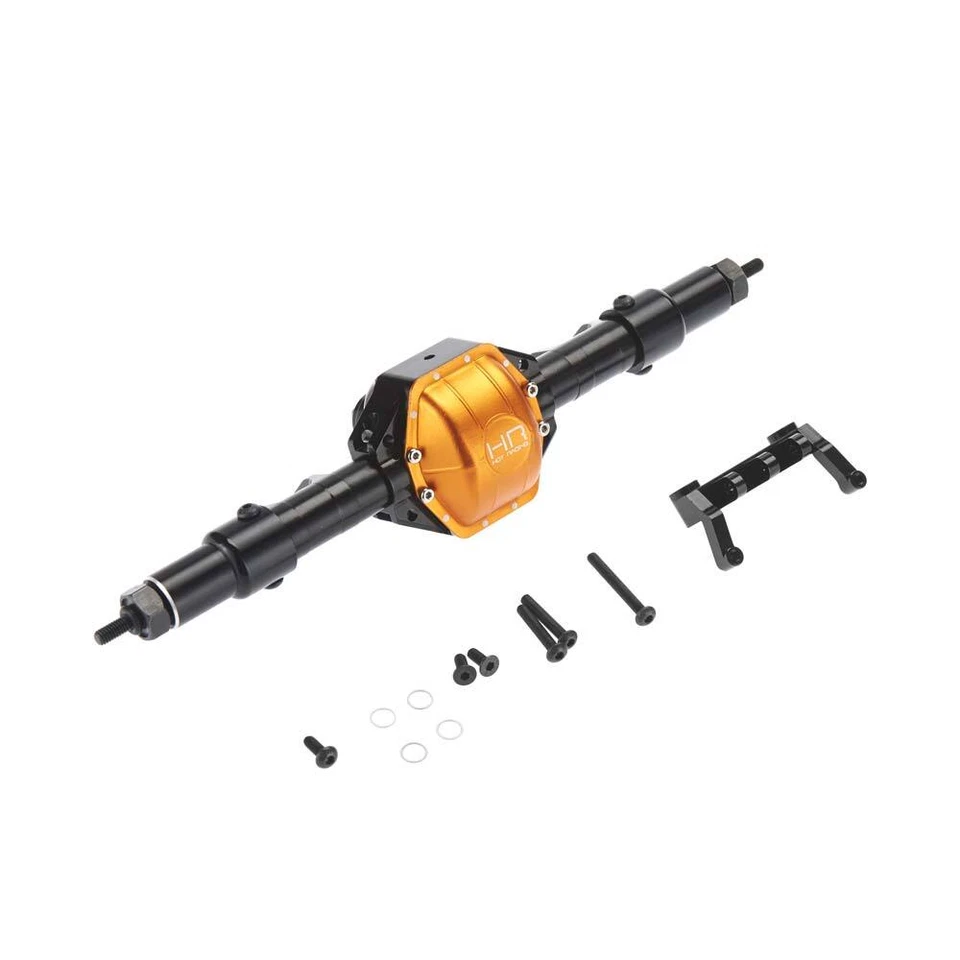 Conjunto de eixo traseiro de alumínio Hot Racing SCX12XR03 com componentes de direção SCX10 - Imagem 1 de 1
