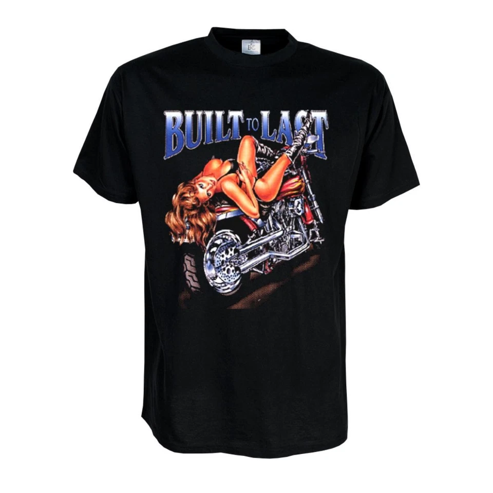 Fun T-Shirt Built to last, Funshirt für Biker Rocker Motorradfahrer (ASG00288) - Bild 1 von 1
