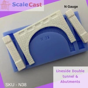 N Gauge Lineside Double Tunnel & Abutments - N38 - Picture 1 of 2