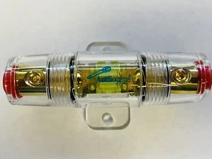 AUDIOPIPE 100 Amp AFS GLASS STYLE FUSE HOLDER Fits 4 & 8 Gauge Car Audio Wire - Picture 1 of 4