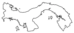 Panama Blank Outline Map GLOSSY POSTER PICTURE PHOTO PRINT BANNER 13723 - Picture 1 of 1