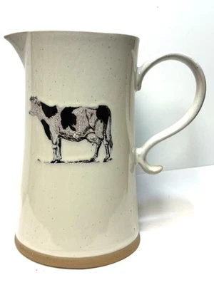 Brocca mucca fattoria gres ceramica di Blue Sky Spectrum 8,25” T fattoria - Immagine 1 di 4