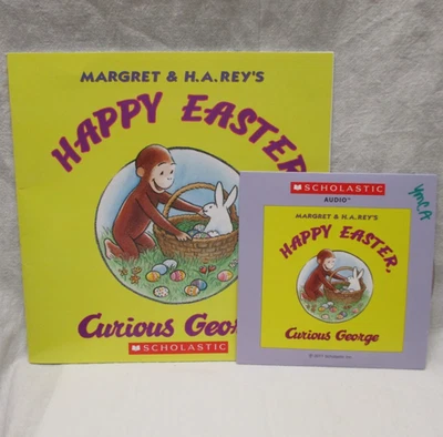 HAPPY EASTER, Curious George & CD Audio Margret & H.A.Rey's 2011 Scholastic - Image 1 of 4