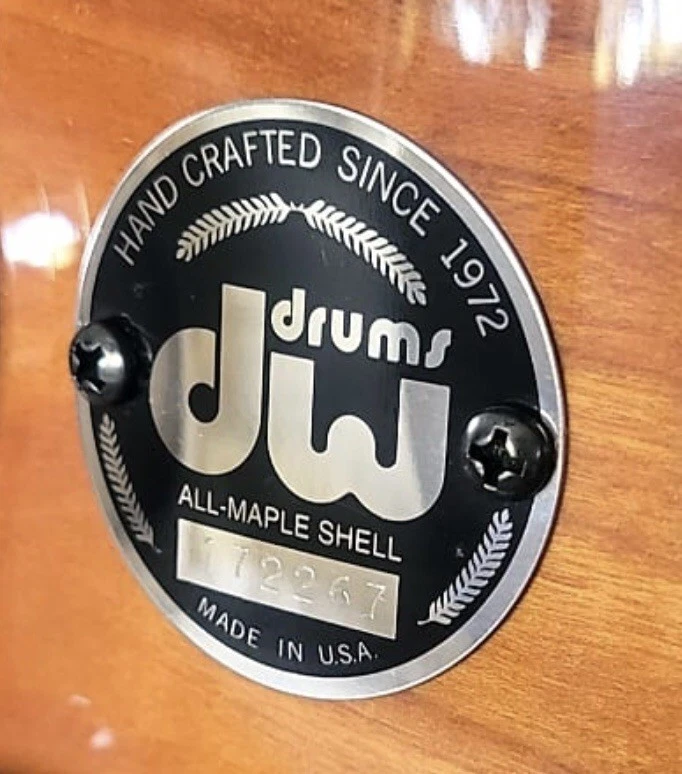 DW Collector’s Black Chrome Badge Bass Tom Snare Drum w/ Serial # 3rd Generation - Image 1 of 1