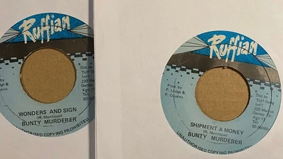 2 x Bunty Murderer 45t - Shipment a Money + Wonder & Sign - JA Ruffian 7" HEAR - Photo 1/3