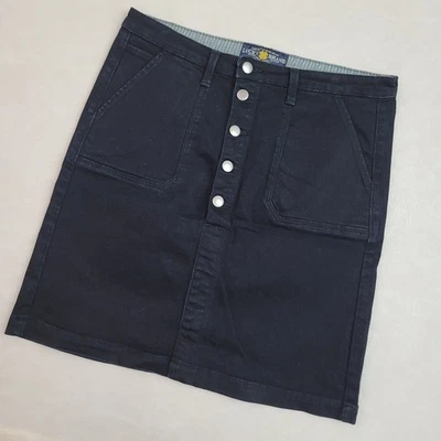 Женская универсальная юбка миди Lucky Brand размер 6 темно-синяя джинсовая ткань 100% хлопок на пуговицах - Изображение 1 из 4