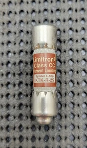 Cooper Bussmann KTK-R-25 25A 600VAC Class CC Fast Acting Fuse - Lot of 9 - Picture 1 of 3