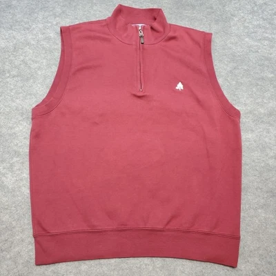Chaleco de rendimiento Fairway & Greene para hombre talla mediana rojo 1/4 cremallera sin mangas de golf Foto 1 de 4