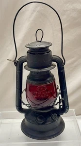 Vintage Dietz Little Wizard Railroad Lantern Red Globe NY - USA MADE - Picture 1 of 10