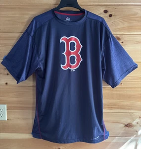 Boston Red Sox Majestic kurzärmliges grafisches T-Shirt rotes Logo GRÖSSE XLT - Bild 1 von 8