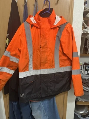 Helly Hanson Work/wear Women's  Large  Jacket Orange Reflective Road Crew Gear - Image 1 of 4
