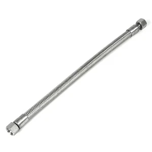 Tubo compresor manguera flexible de metal línea de aire comprimido de acero inoxidable de 1/2" x 18" - Imagen 1 de 6