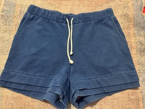 MADEWELL Indigo Terry Pull-On Shorts Drawstring Comfort Large - Bild 1 von 10