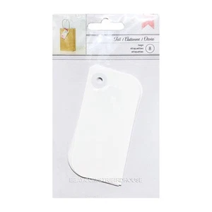 Libro de recortes de regalo con etiquetas de papel blanco roto 8 artesanías americanas 1,875 x 3,75 - Imagen 1 de 7