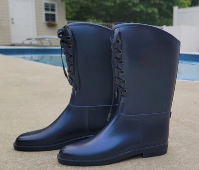 Naot Sporty Dafna Rain Boots Womens Size 8 Black Lace Up Outdoors Casual - Image 1 of 4