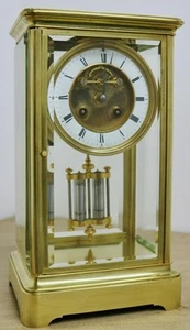 Top Qualität Antik Französisch 8 Tage Klassisch Messing Ormolu 4 Glas Regulator Uhr - Bild 1 von 23