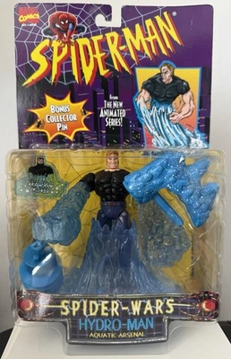 Toybiz (1996) Marvel Spider-Man Serie Animada Hydro-Man Arsenal Acuático Nuevo Foto 1 de 2