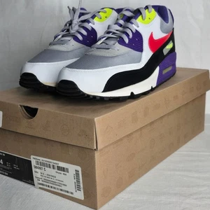 Scarpe DS Nike Air Max 90 'I Am The Rules' Uomo Taglia 14 Bianco Viola Volt NOS 2012 - Foto 1 di 5