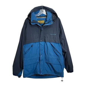 Timberland Vintage Weathergear Waterproof Men's Blue Navy Hooded Jacket Size L - Picture 1 of 10