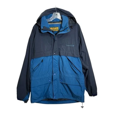 Timberland Vintage Weathergear Waterproof Men's Blue Navy Hooded Jacket Size L - Image 1 of 4